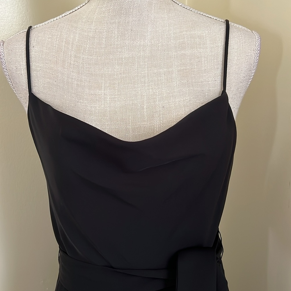 🆕 ANTONIO MELANI Black Jumpsuit with Sweetheart Neckline and Wide-Leg - Picture 16 of 17